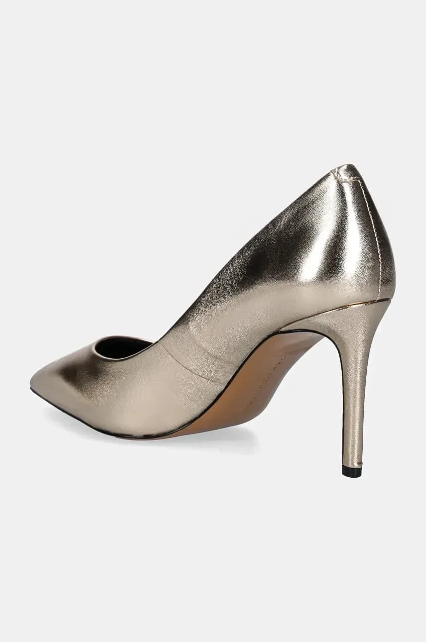 Кожаные туфли на высоком каблуке PARTY POINTED METALLIC PUMP - фото 3