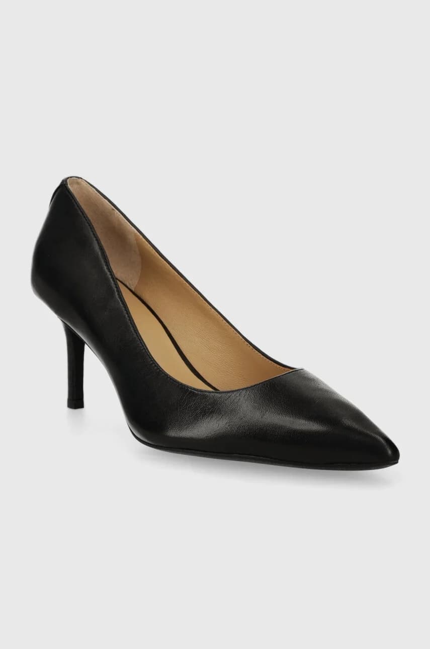 Кожаные туфли Lanette на высоком каблуке - фото 2