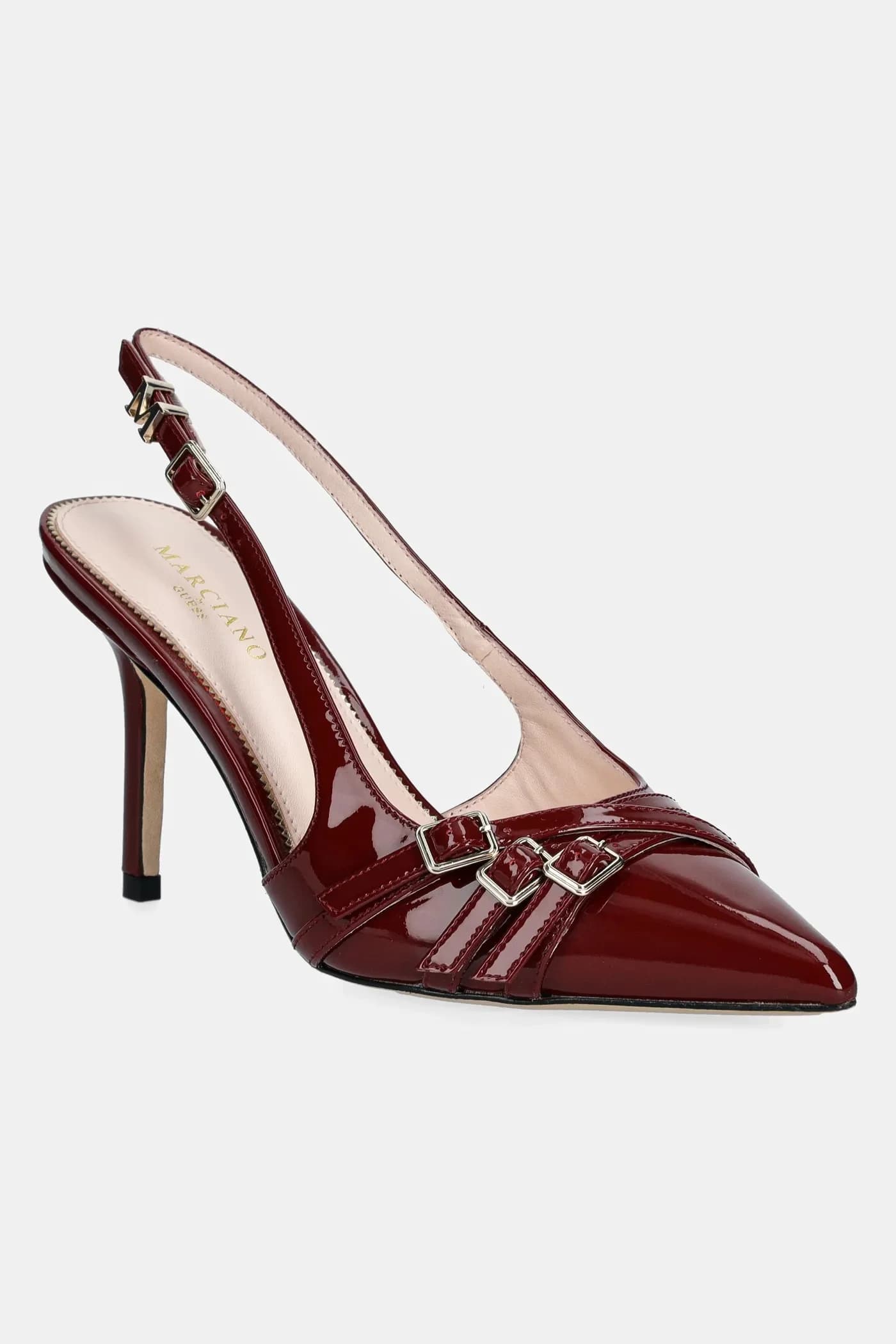 Кожаные туфли на высоком каблуке с пряжкой на SLING BACK BACKLE S