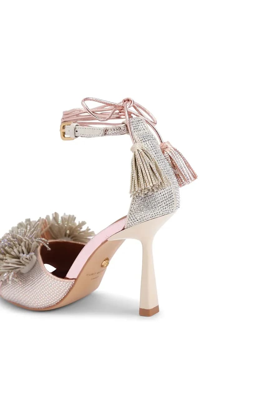 Сандалии с завязками на щиколотке Pom Pom - фото 4