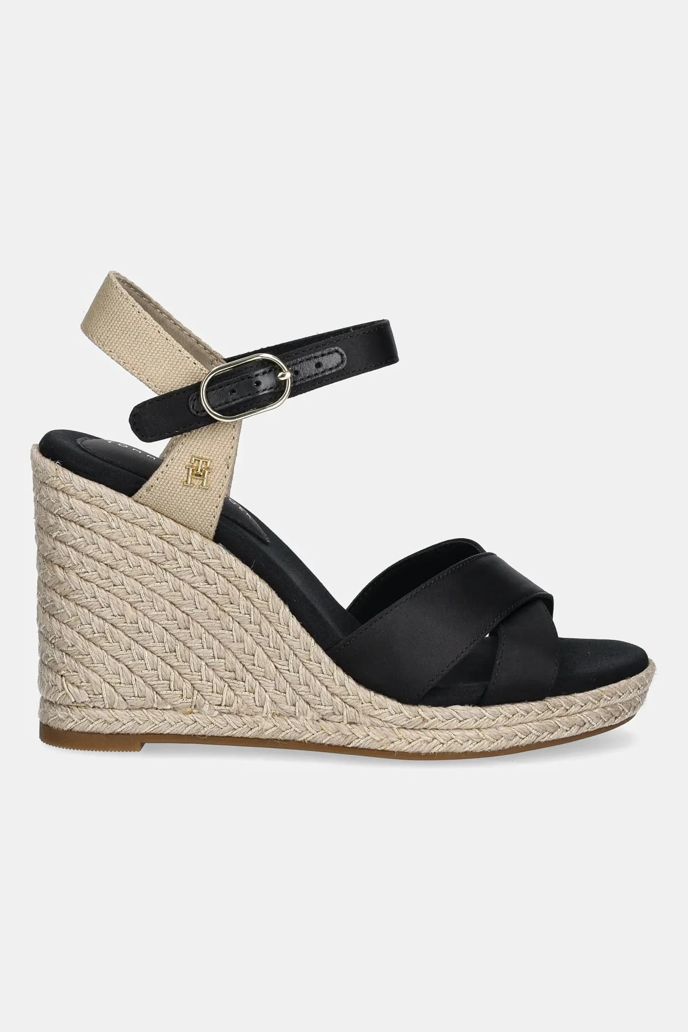 Сандалии SATIN HIGH WEDGE ESPADRILLE - фото 2
