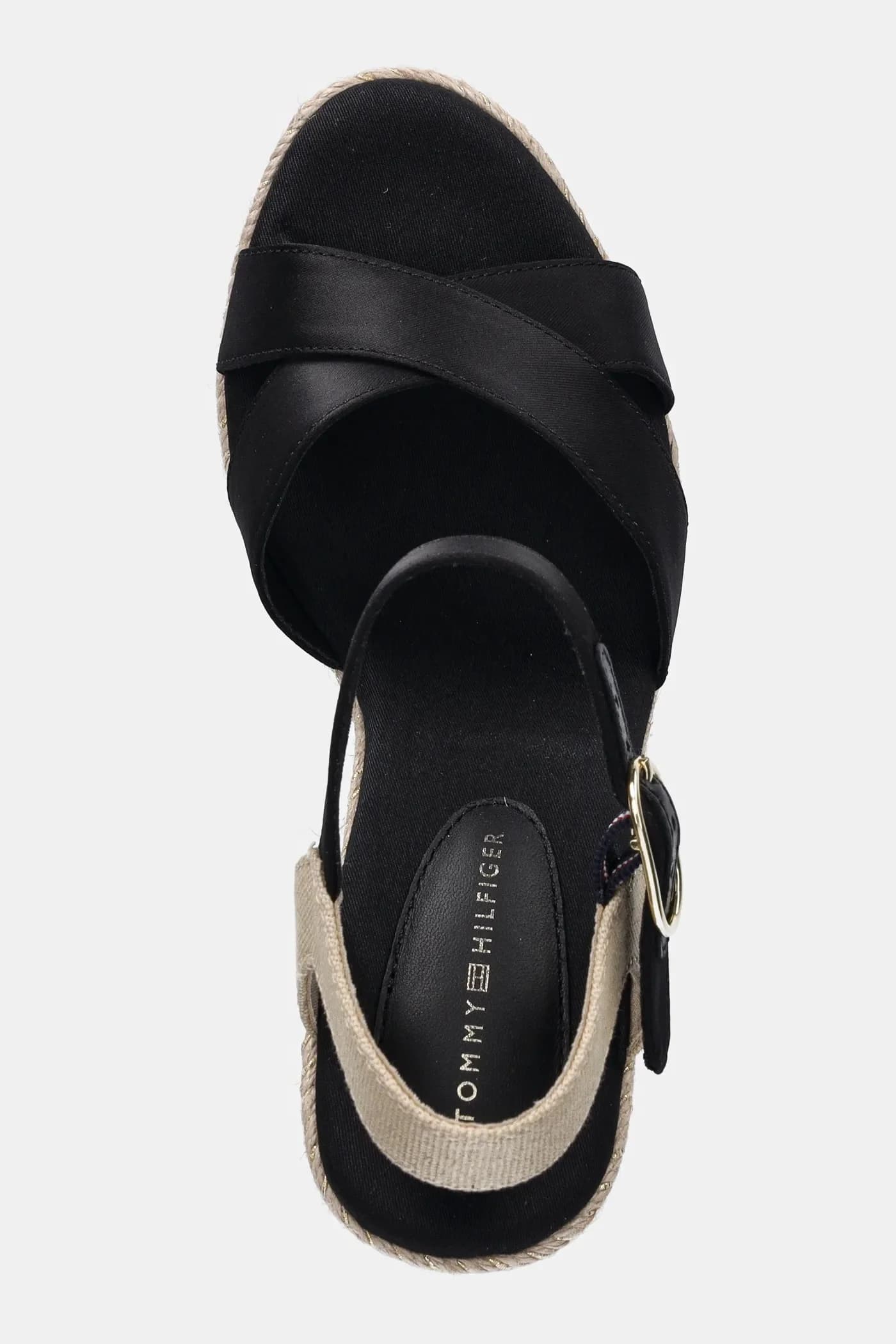 Сандалии SATIN HIGH WEDGE ESPADRILLE - фото 4