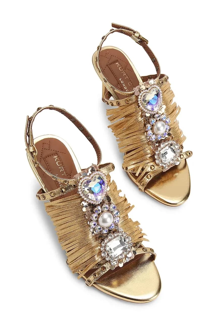 кожаные сандалии Jewel Fringe Sandal - фото 2