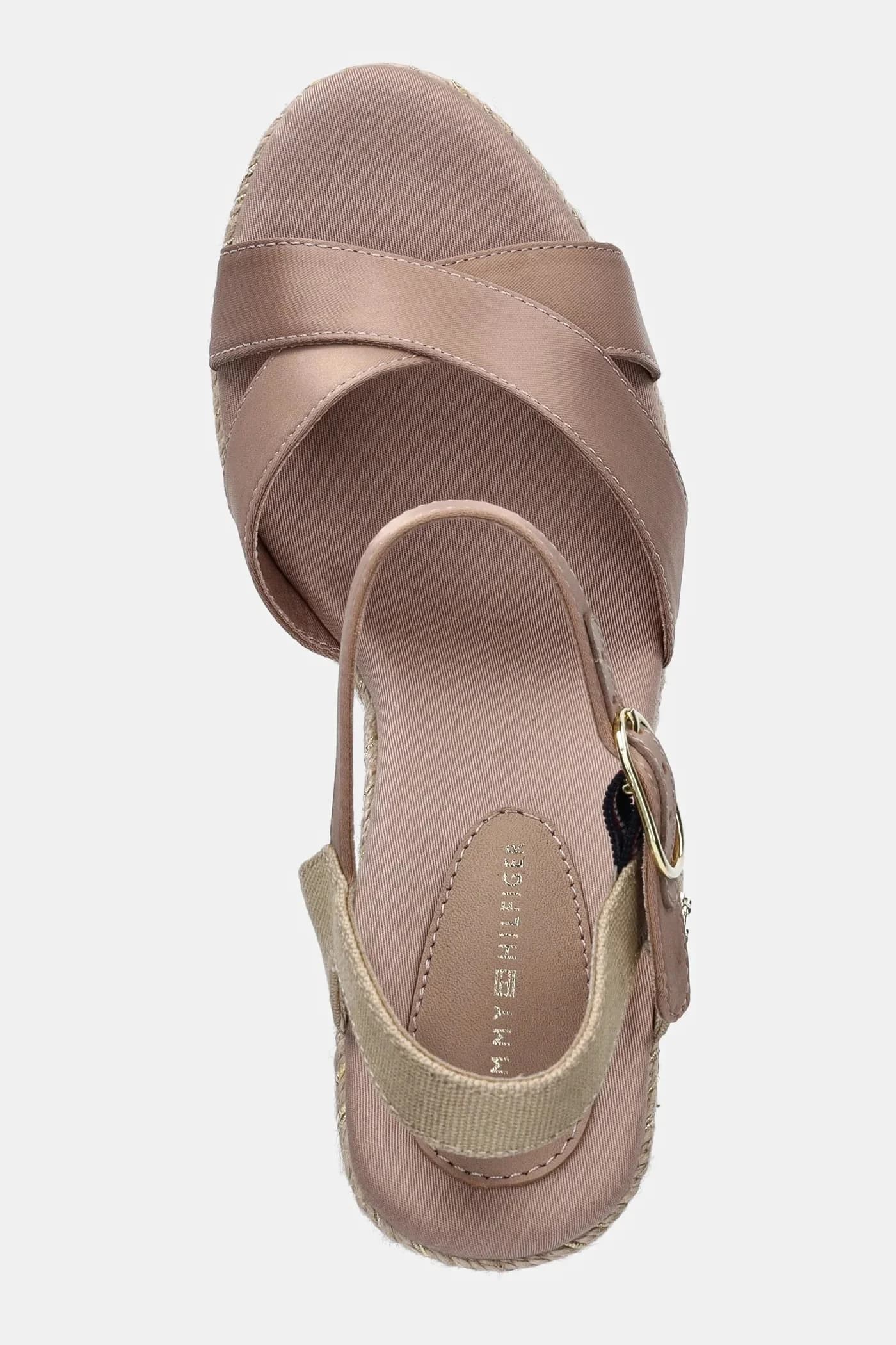 Сандалии SATIN HIGH WEDGE ESPADRILLE - фото 4