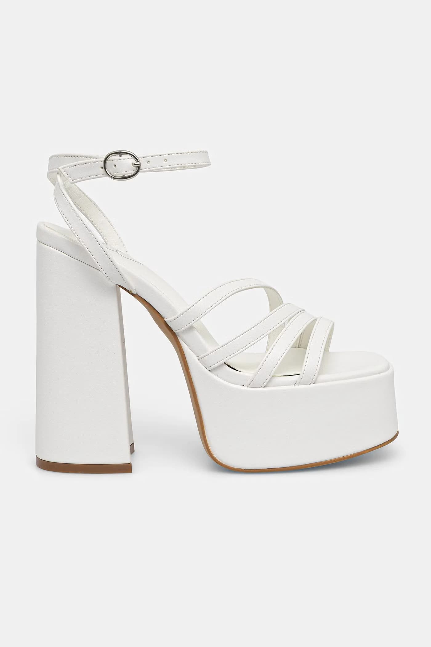 Босоножки DBP55 WHITE PLATFORM HEEL - фото 2