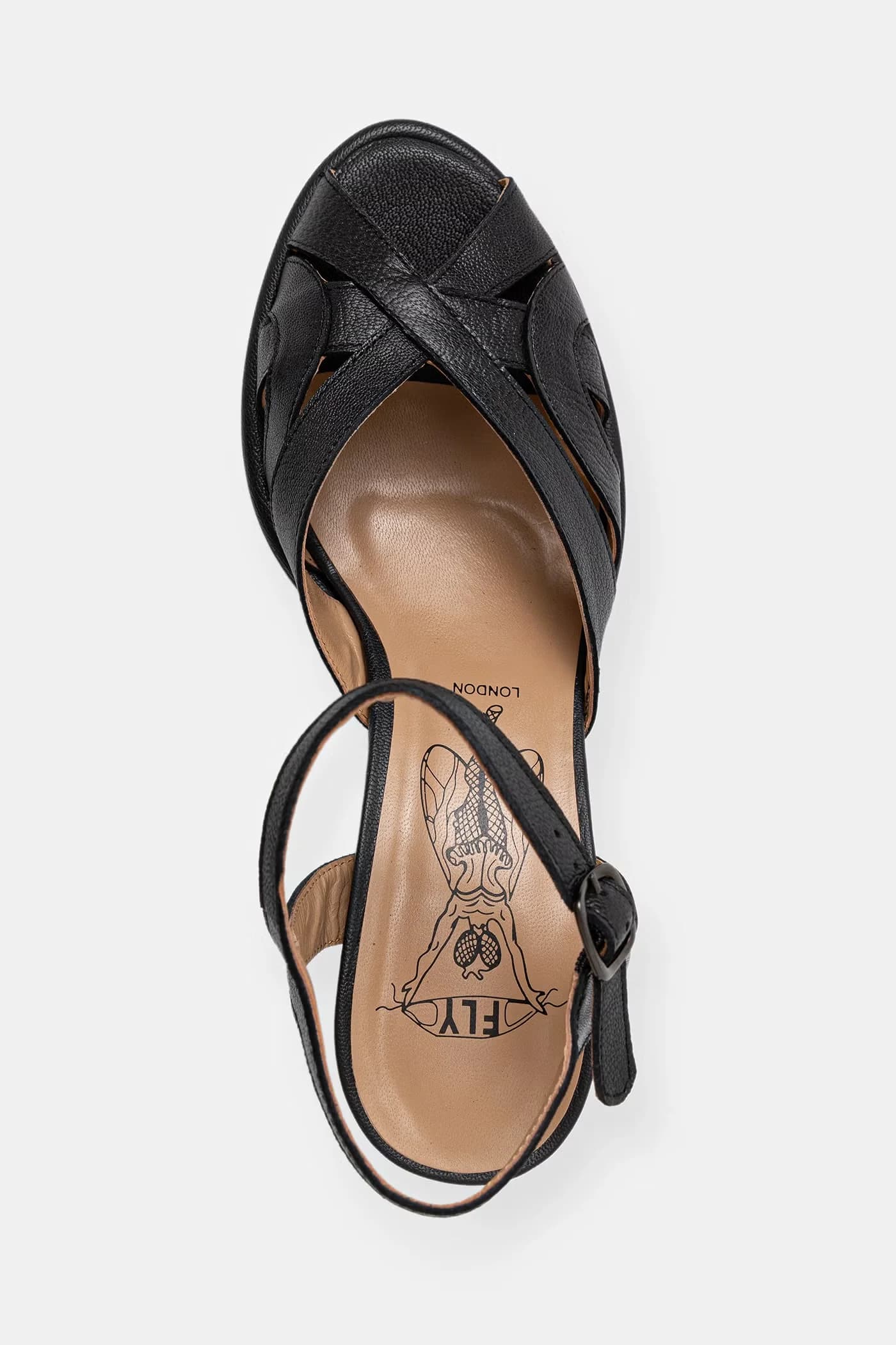 MEBU450FLY кожаные босоножки на высоком каблуке - фото 4