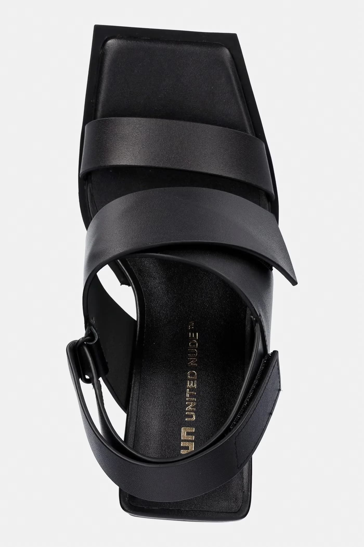 Кожаные босоножки Construct Hi на высоком каблуке - фото 4