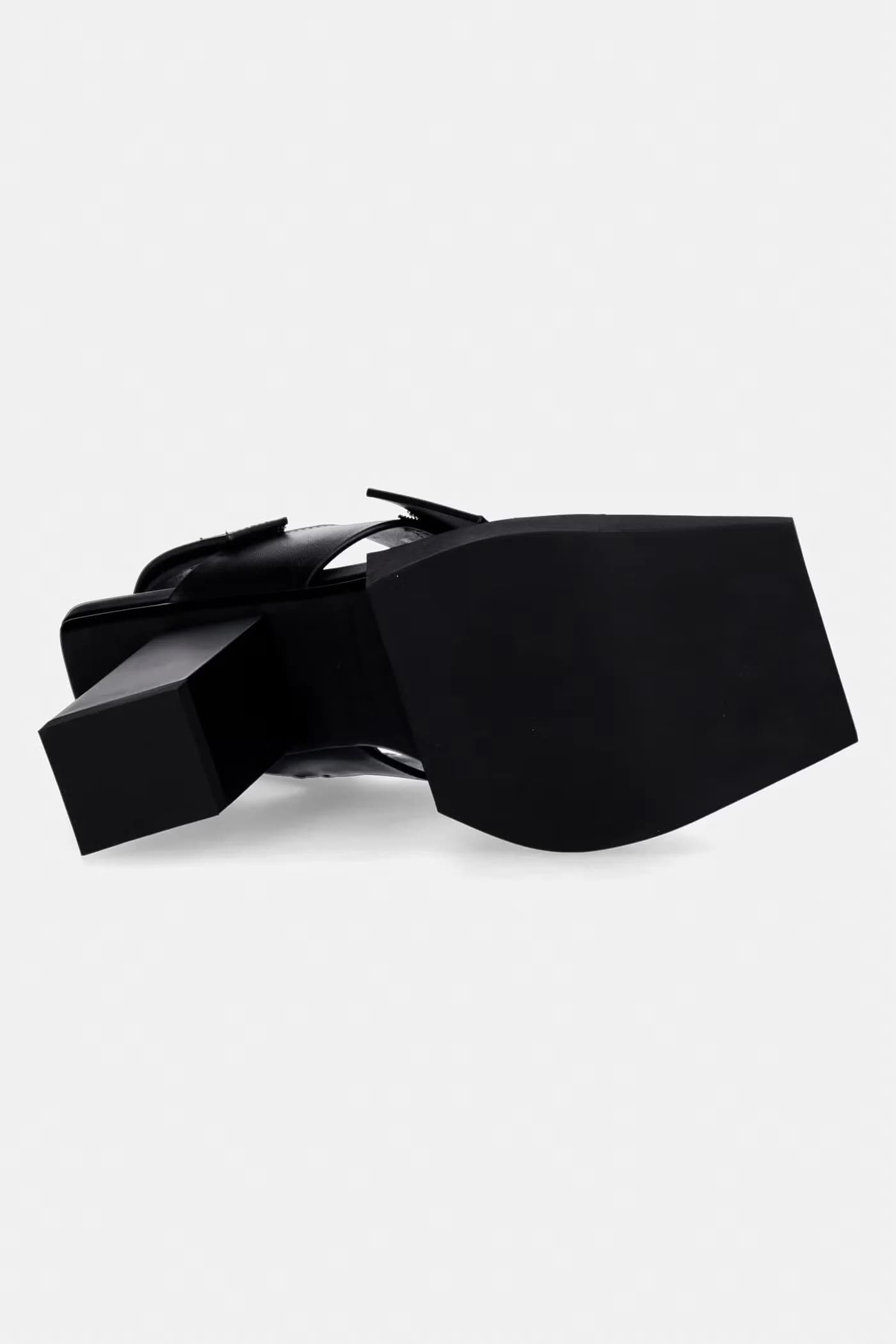 Кожаные босоножки Construct Hi на высоком каблуке - фото 5