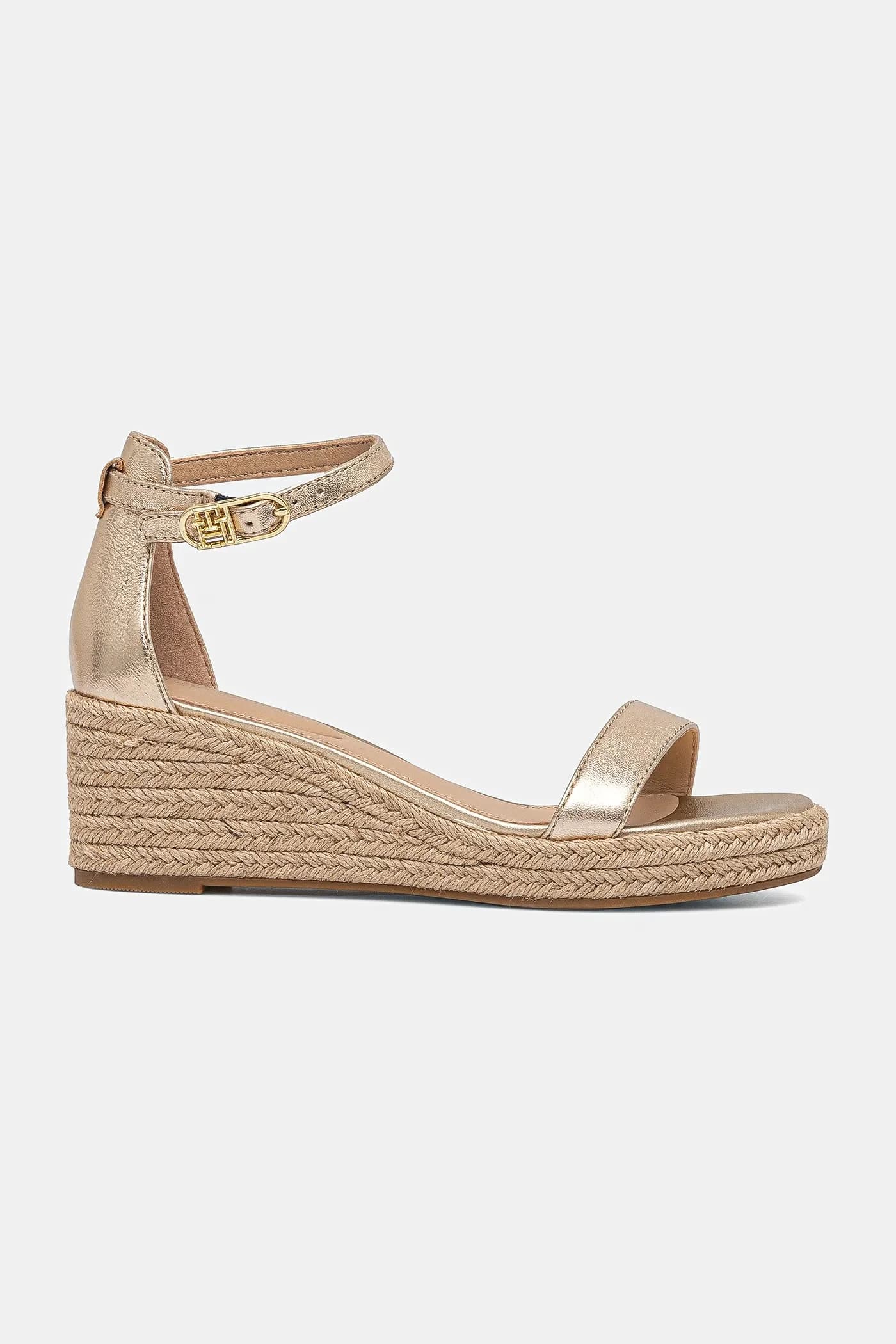 Кожаные сандалии TH METALLIC MID WEDGE ESPADRILLE - фото 2
