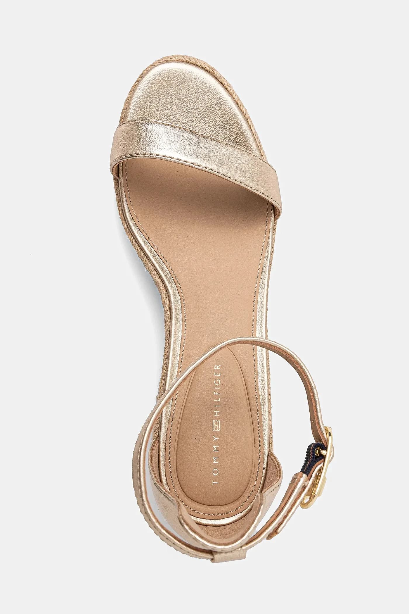 Кожаные сандалии TH METALLIC MID WEDGE ESPADRILLE - фото 4