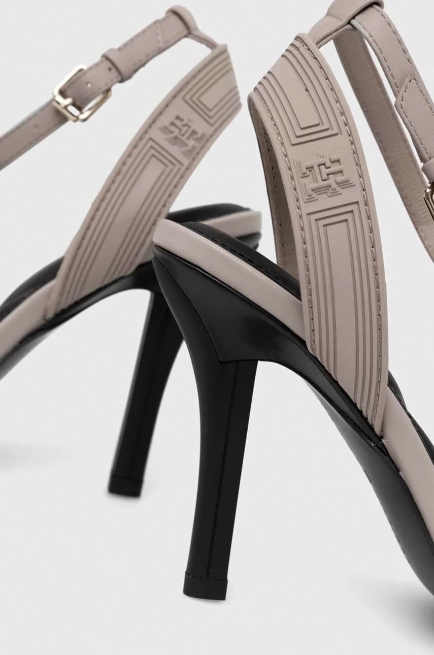 Сандалии SPORTY LEATHER на высоком каблуке - фото 4