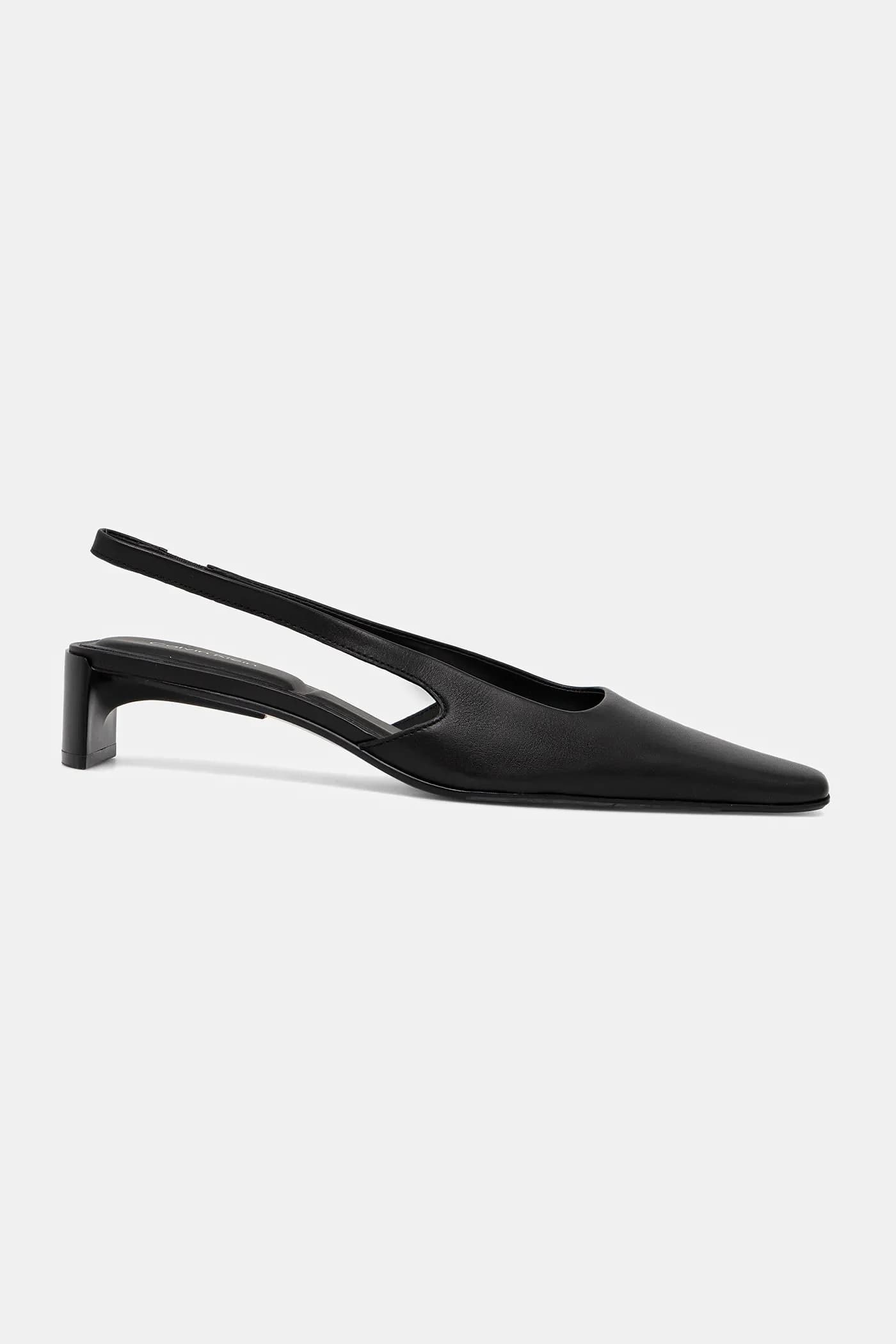SET BACK HEEL PUMP SLINGBACK LTH кожаные туфли