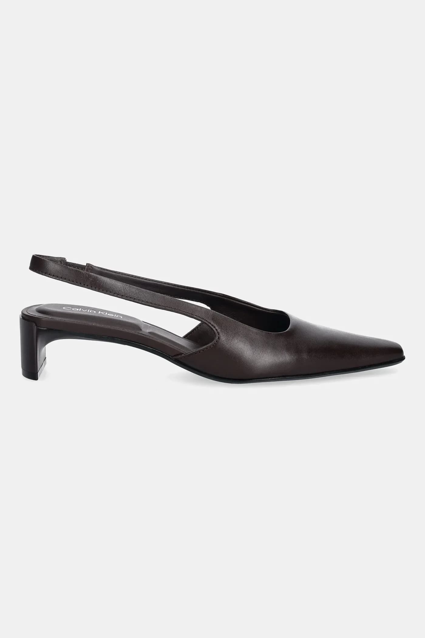 SET BACK HEEL PUMP SLINGBACK LTH кожаные туфли - фото 2