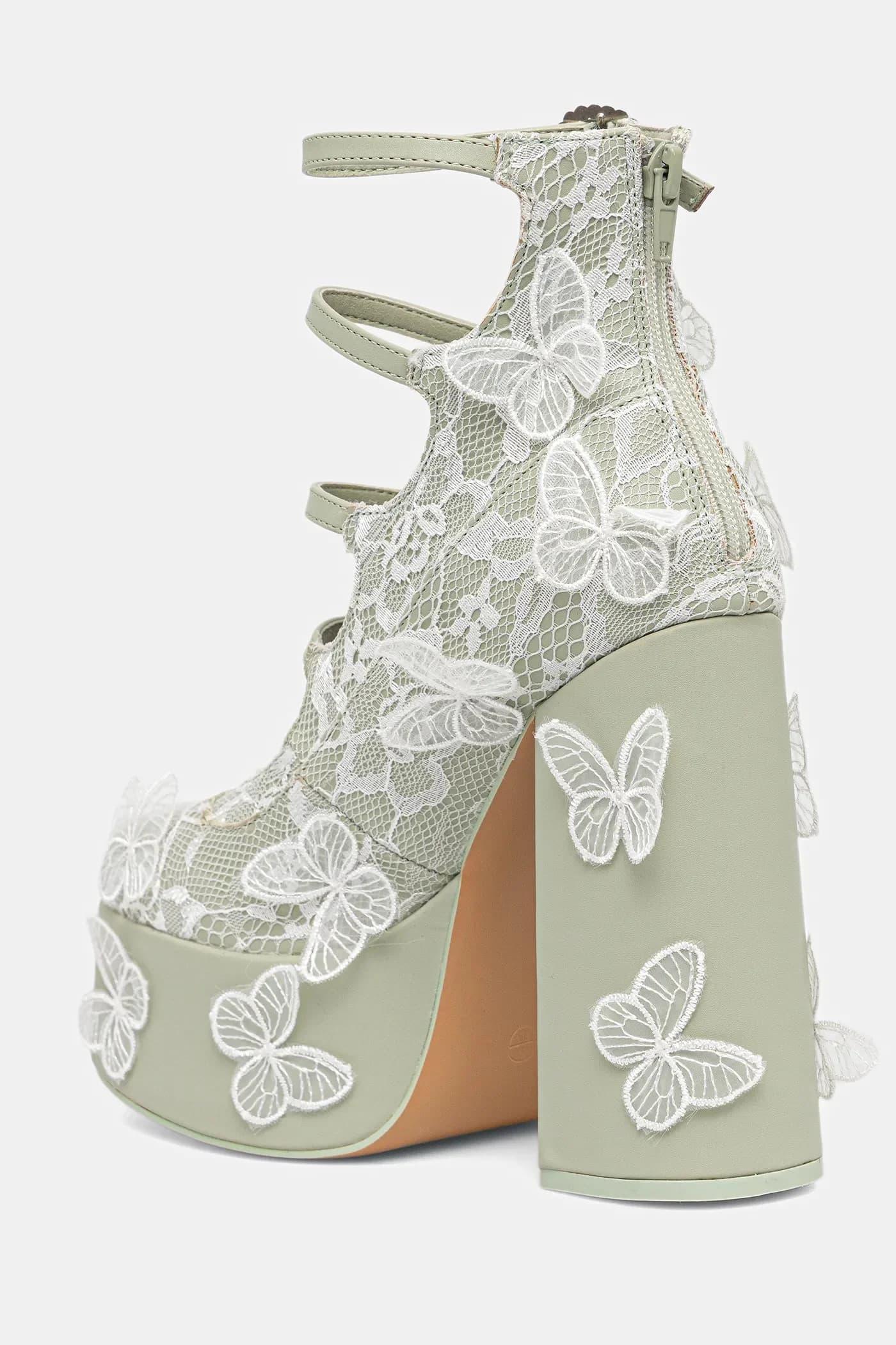 Туфли на кружевной платформе с бабочкой Wild Lotus - фото 3