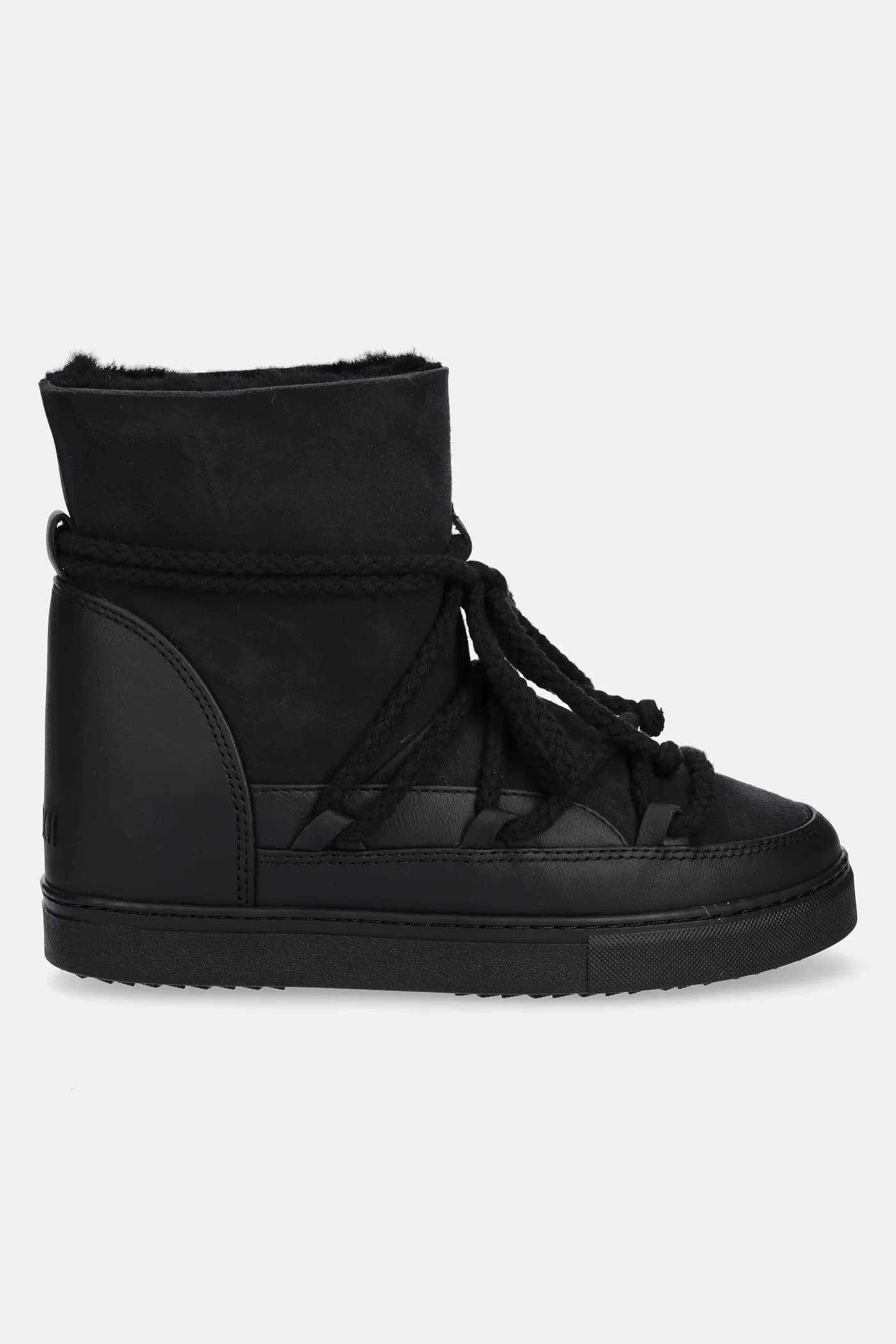 Классические кожаные зимние ботинки на танкетке - фото 2