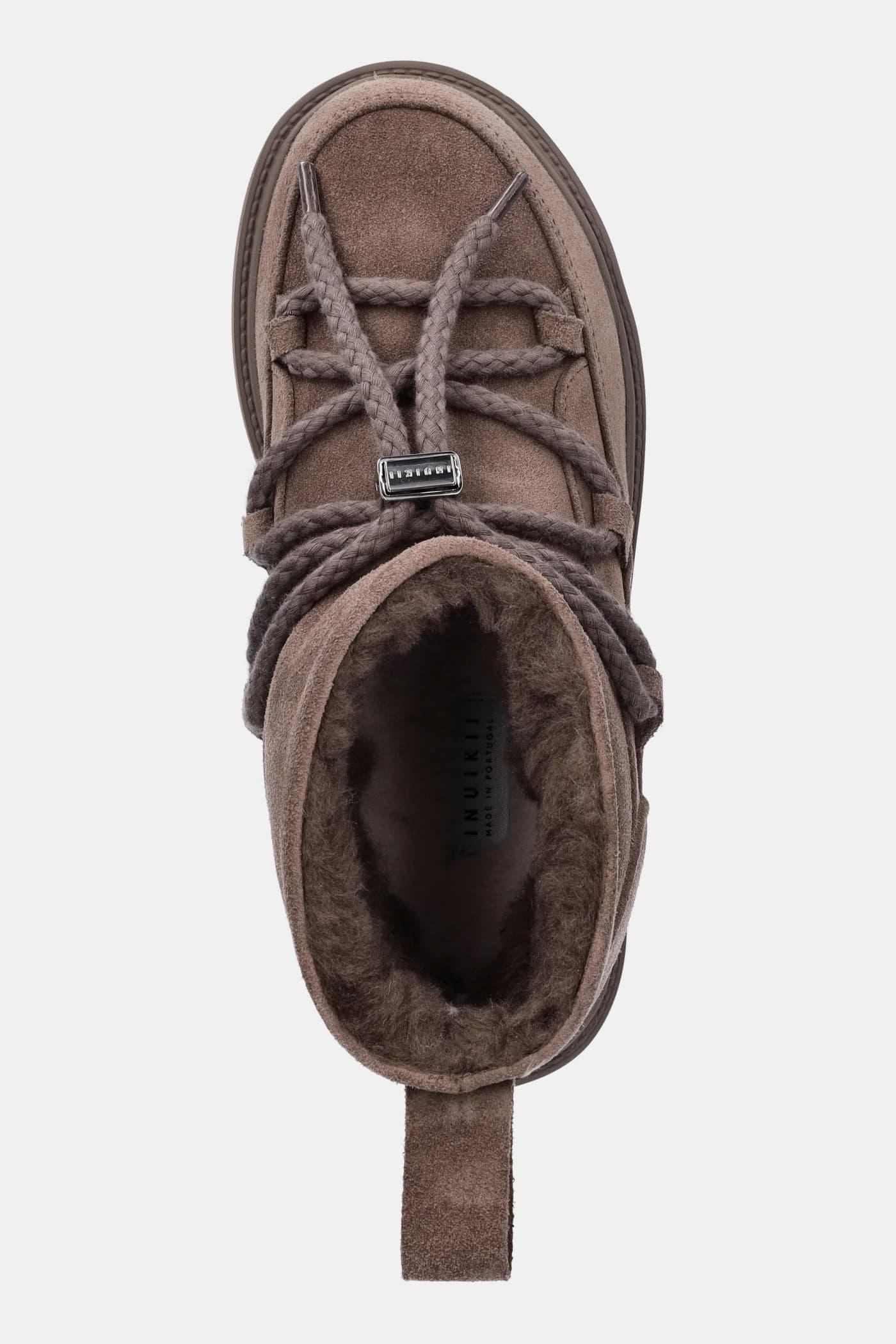 Классические замшевые зимние ботинки на низкой платформе - фото 4