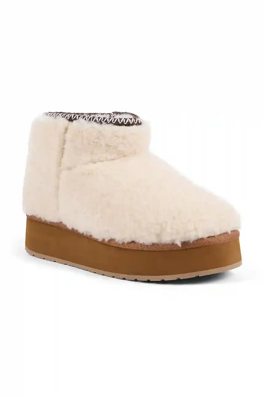 Зимние ботинки Stinger Micro Flatform Teddy из шерсти - фото 2