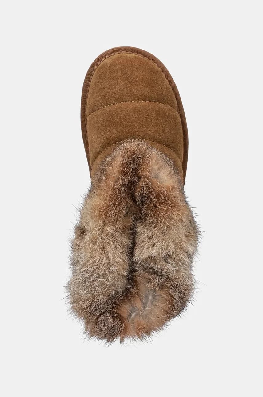 Замшевые зимние сапоги для девочек - фото 4