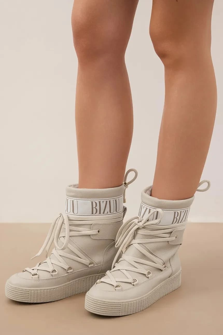 Кожаные зимние ботинки - фото 7