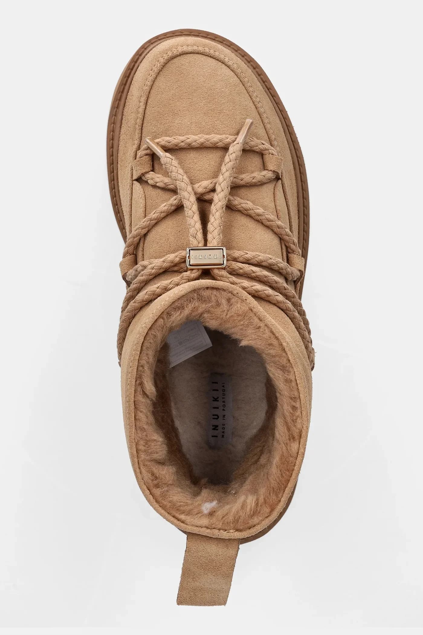 Классические замшевые зимние ботинки на низкой платформе - фото 4