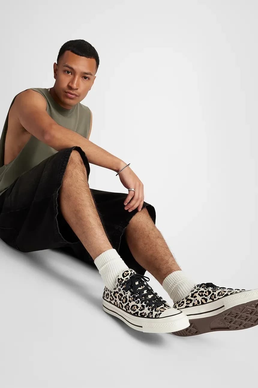 кроссовки Chuck 70 Glow In The Dark с леопардовым принтом - фото 10