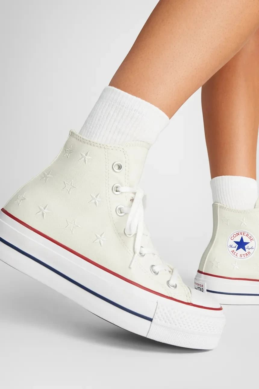 кроссовки Chuck Taylor All Star Lift белые для женщин - фото 9
