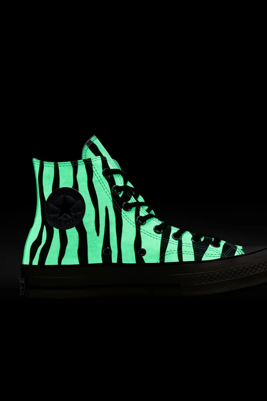 кроссовки Chuck 70 Glow In The Dark с зеброй - фото 8