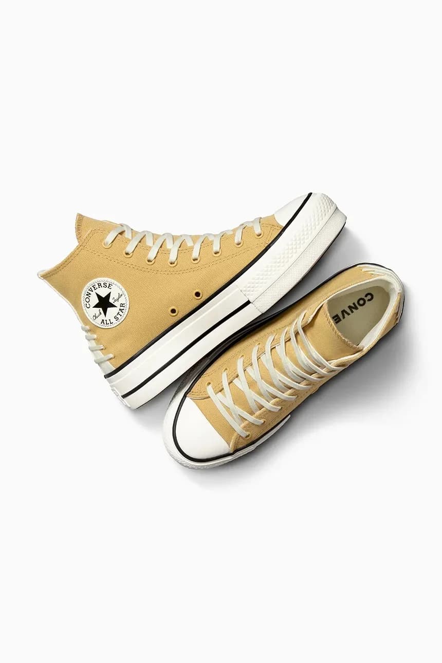 кроссовки Chuck Taylor All Star Lift желтые для женщин - фото 7