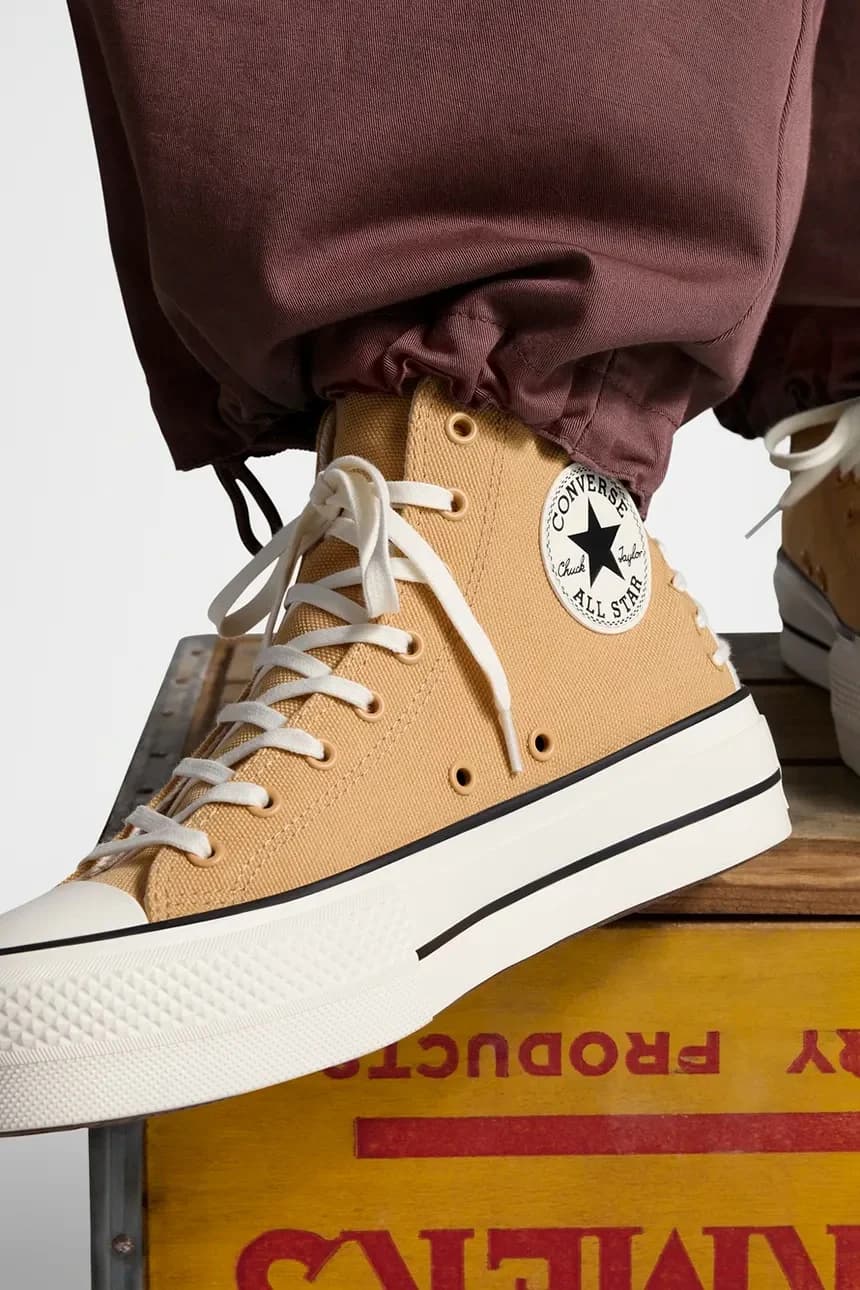 кроссовки Chuck Taylor All Star Lift желтые для женщин - фото 8