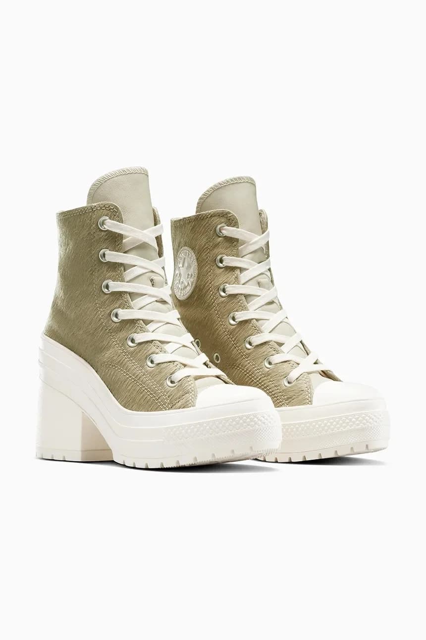 кроссовки Chuck 70 De Luxe на каблуке с ворсом пони - фото 2