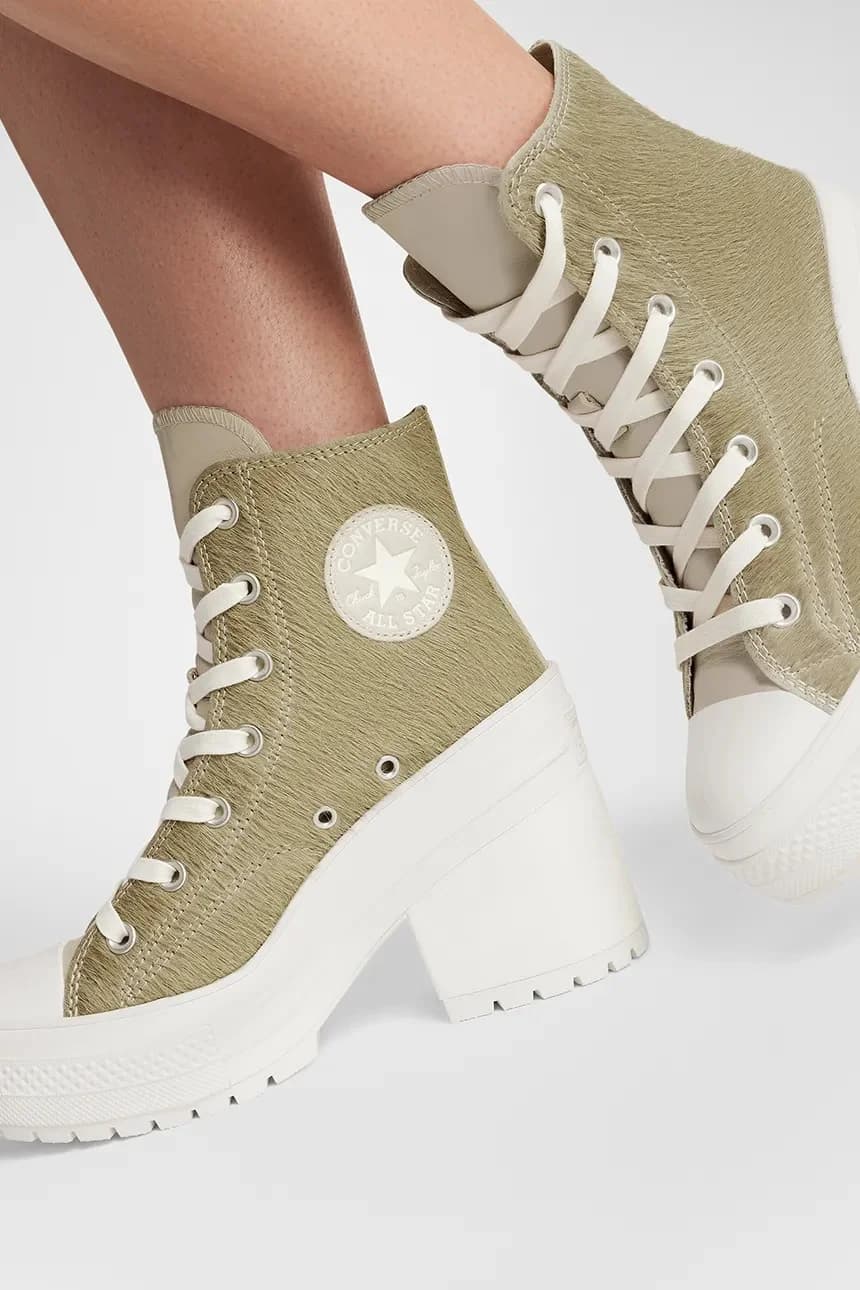 кроссовки Chuck 70 De Luxe на каблуке с ворсом пони - фото 9