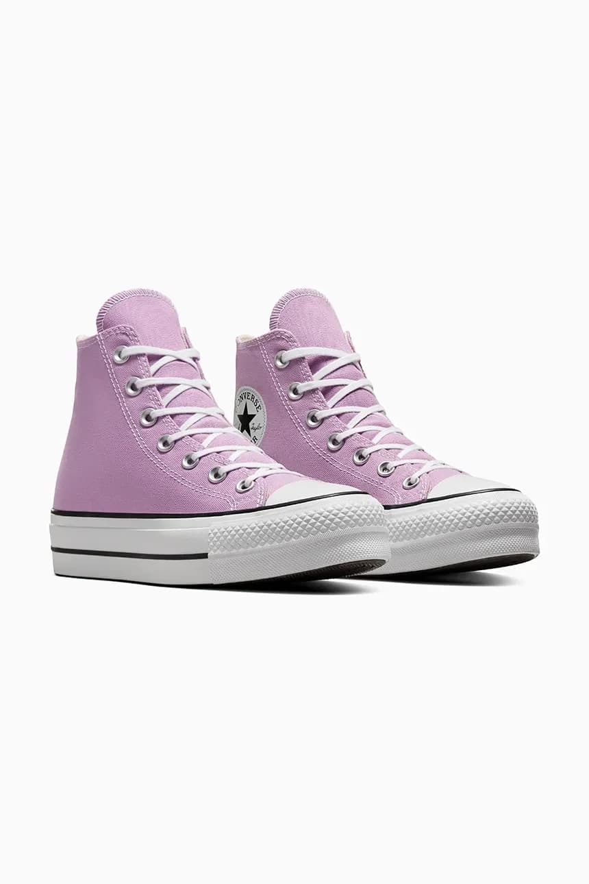 кроссовки Chuck Taylor All Star Lift фиолетовые для женщин - фото 2