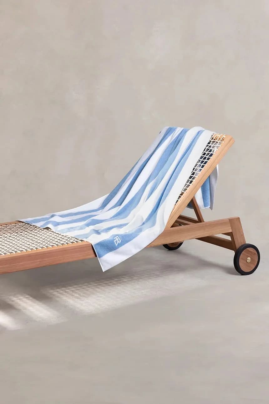 HENLEY Пляжное полотенце из хлопка и денима 90 x 170 см - фото 4