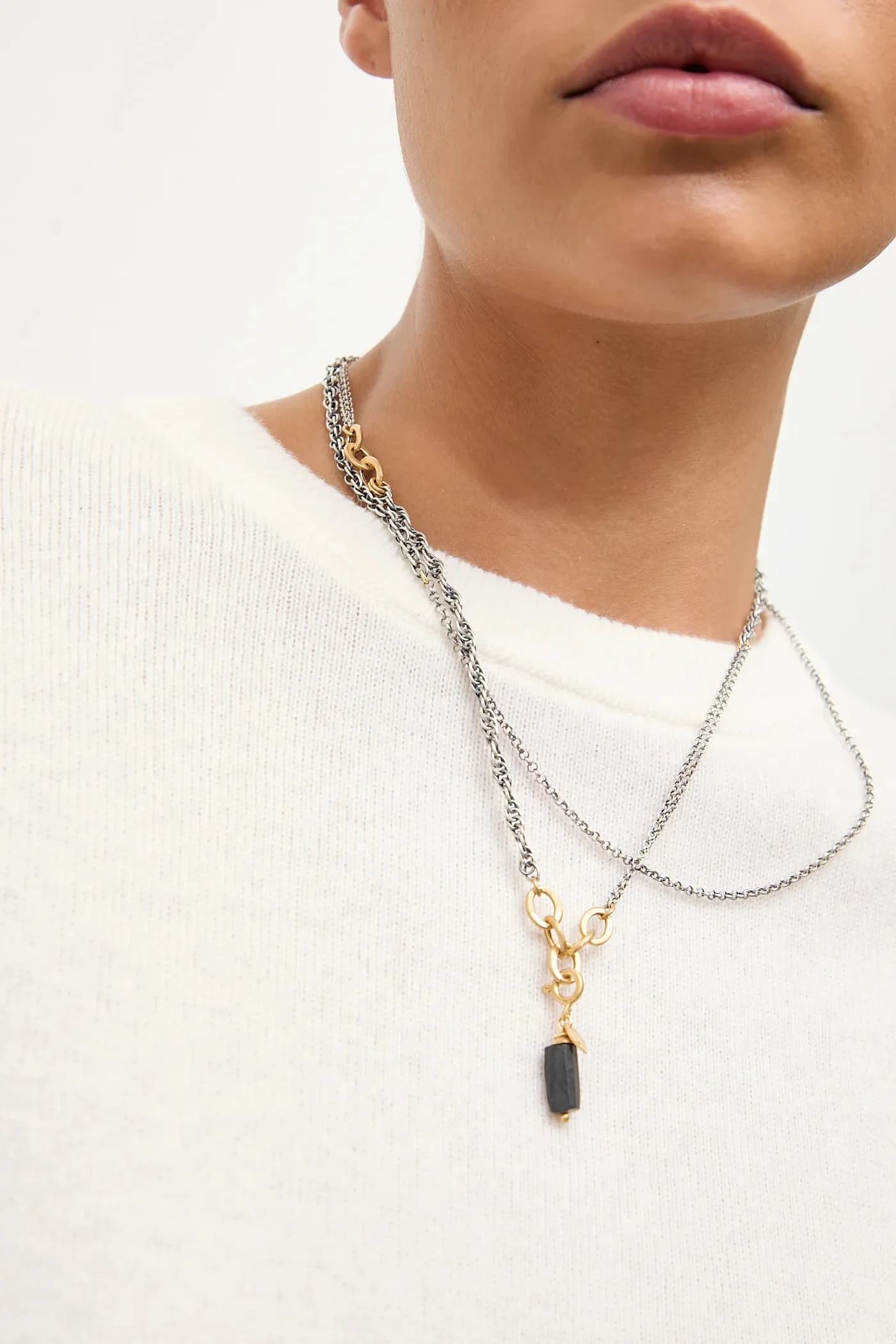 Серебряное колье ручной работы - фото 9