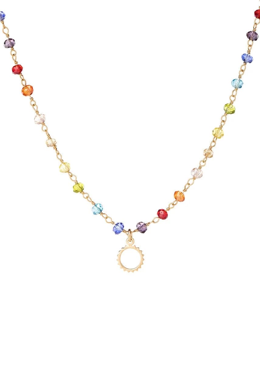 Летнее колье из позолоченного серебра