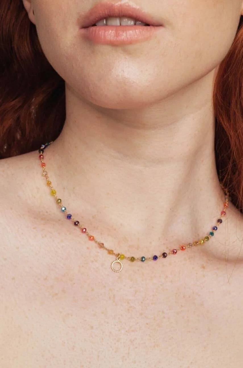 Летнее колье из позолоченного серебра - фото 4