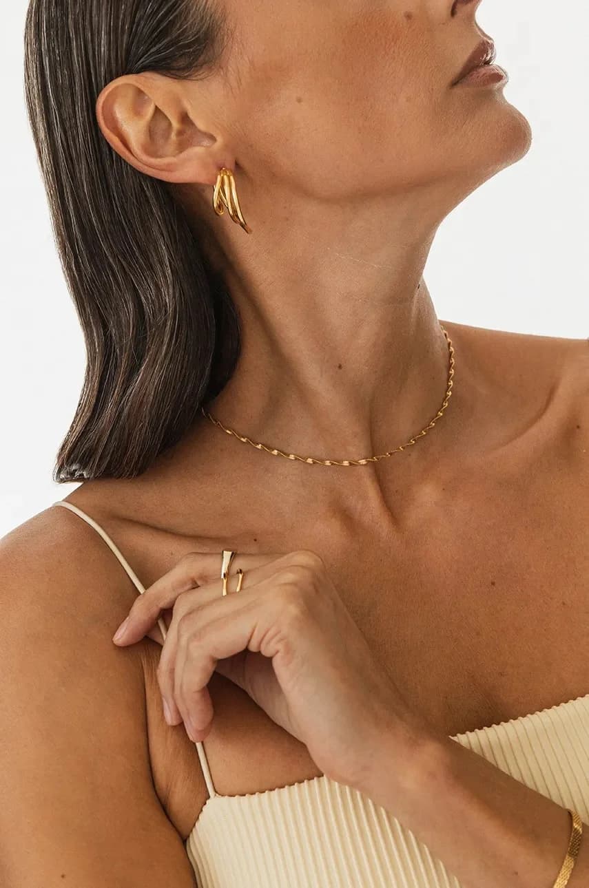 ВИНТАЖНОЕ серебряное позолоченное колье - фото 3