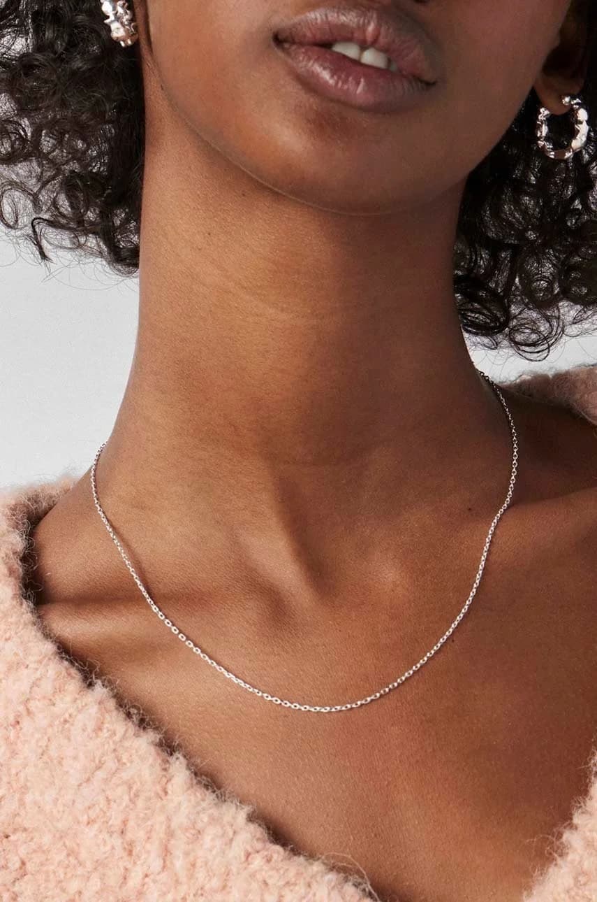 Серебряное колье-цепочка - фото 4