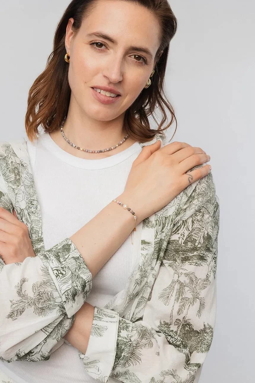 ЛЕТО серебряное колье с позолотой - фото 4