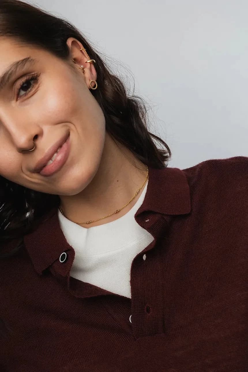 колье DUO из позолоченного серебра - фото 3