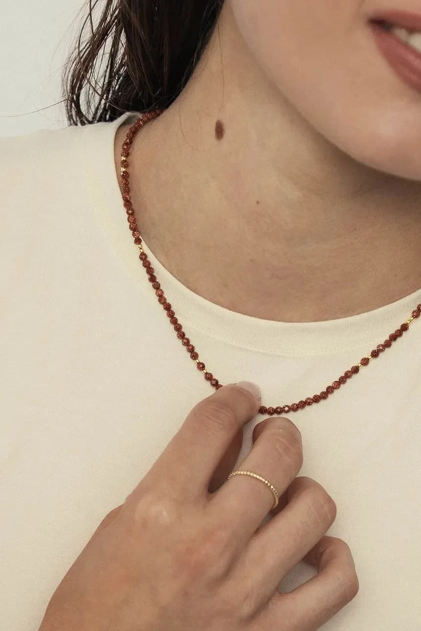 ЛЕТО серебряное колье с позолотой - фото 3