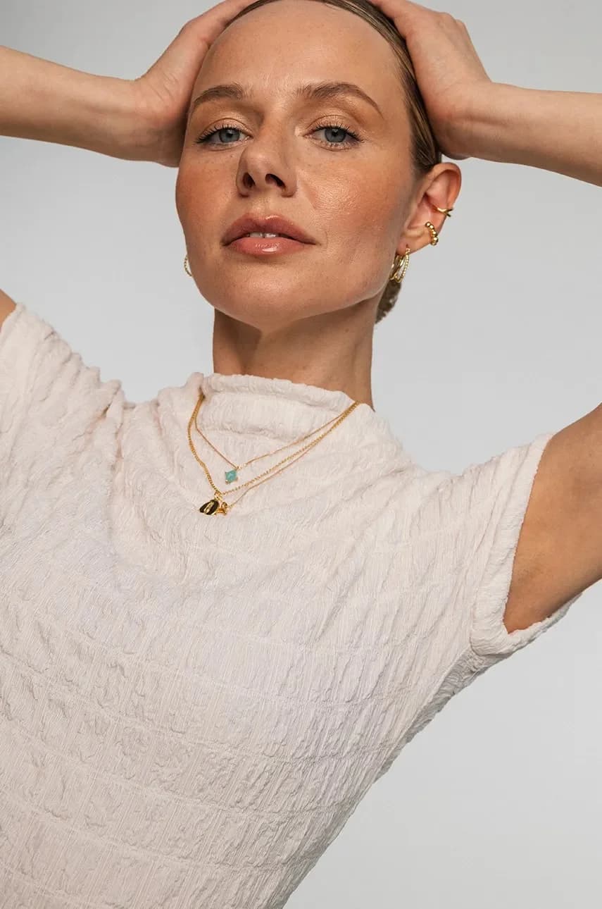 колье DUO из позолоченного серебра - фото 5