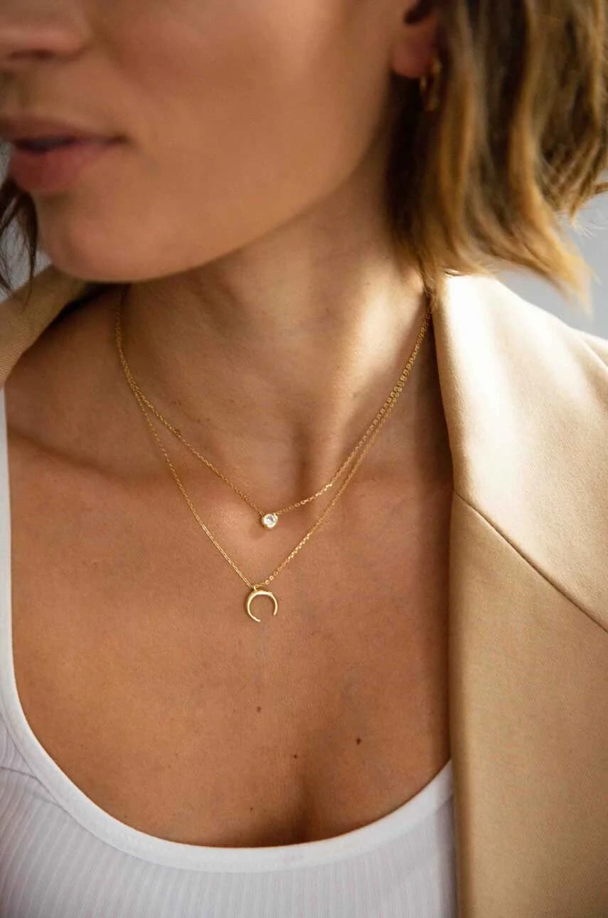 колье SKY из позолоченного серебра - фото 2