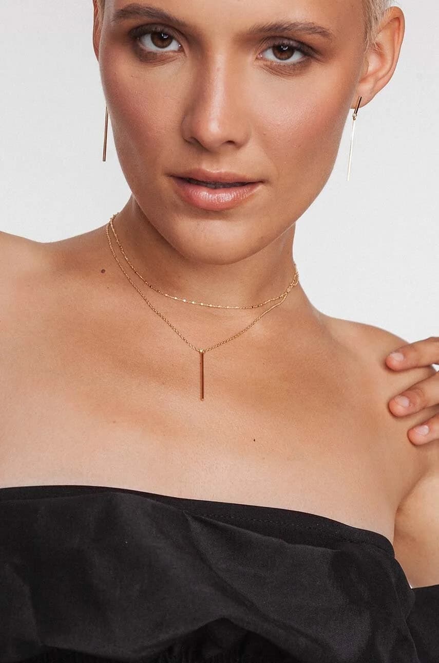 колье BLAIR из позолоченного серебра - фото 2