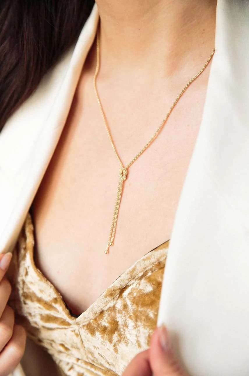 Овальное колье из позолоченного серебра - фото 2