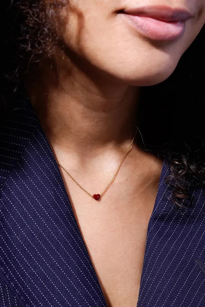 Позолоченное серебряное колье - фото 3