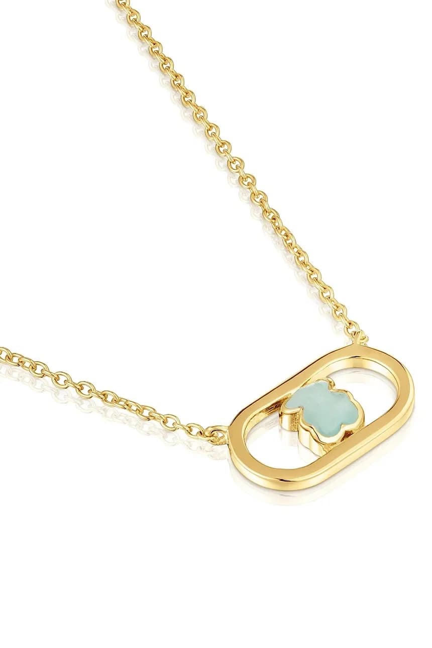 Позолоченное серебряное колье - фото 3