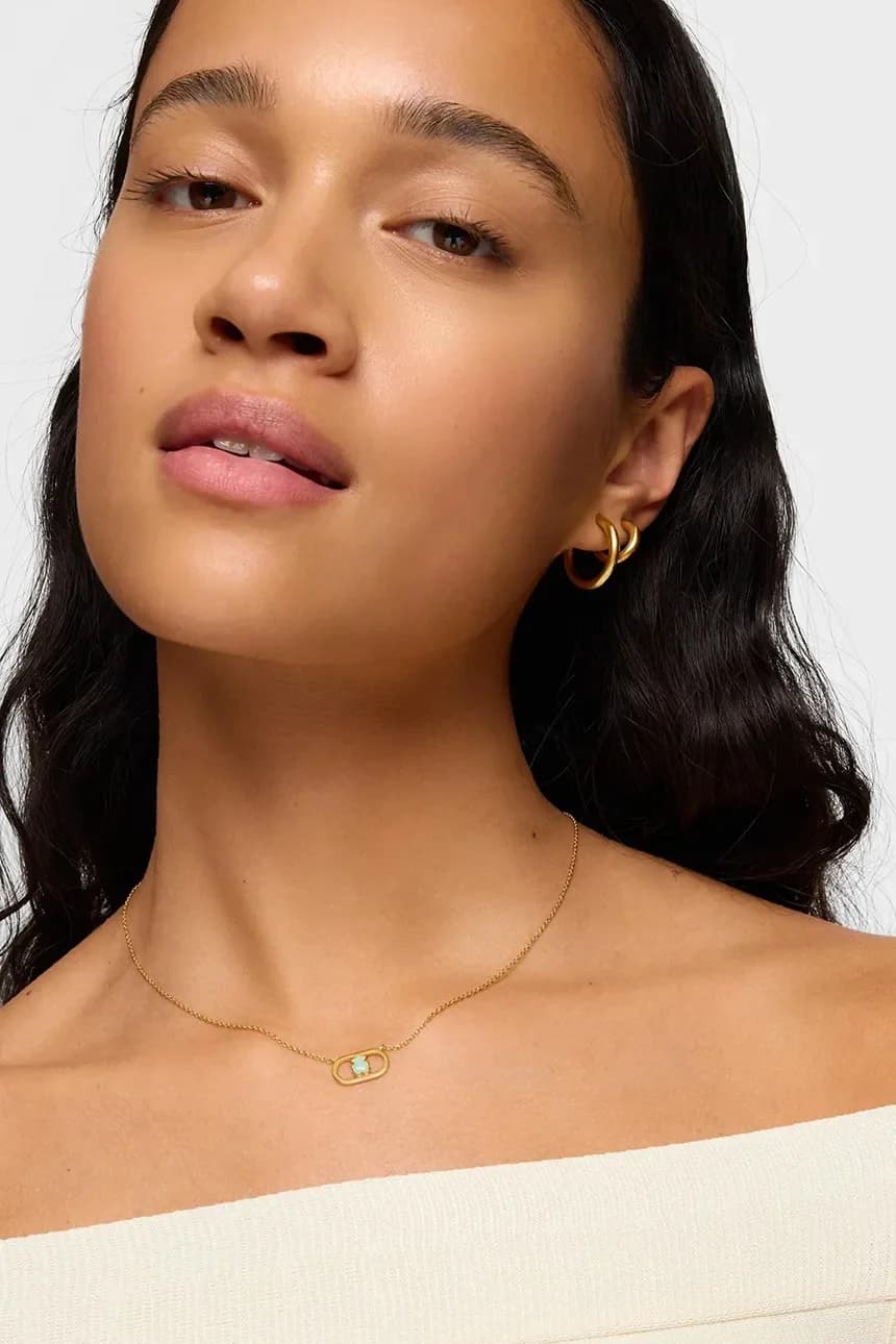 Позолоченное серебряное колье - фото 4