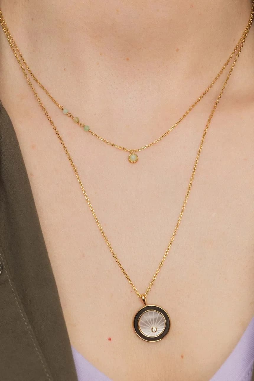 колье DUO из позолоченного серебра - фото 5