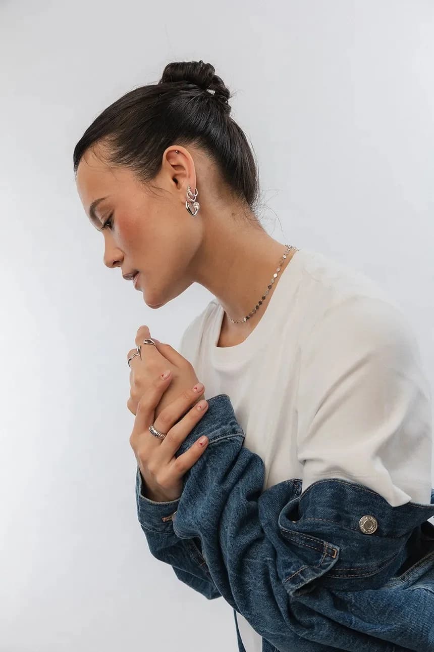 Серебряное колье COSMO - фото 4